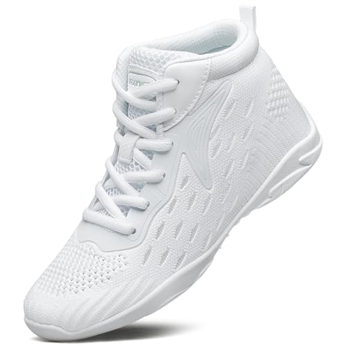 FUQIAO White High Top Cheer Shoes Girls Women 7