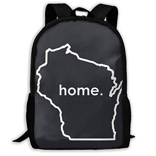JNMJK W isconsin B Adger H ome Tate ditio Mochila Informal Escolar de Viaje