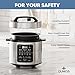 DUMOS 12-in-1 Electric Pressure Cooker 6 QT Stainless Steel Multi Cooker Electric for Pressure, Rice, Steamer, Yogurt Maker, Slow Cook,Meat Stew, Cake, Porridge, Multigrain, Sliver