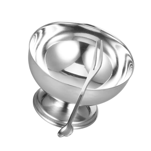 GALPADA Coppetta Da Dessert in Acciaio Inossidabile - Ciotola Argentata Insalatiera Multiuso Per Snack Mini Coppetta Per Frutta Perfetta Per Feste Ed Eventi