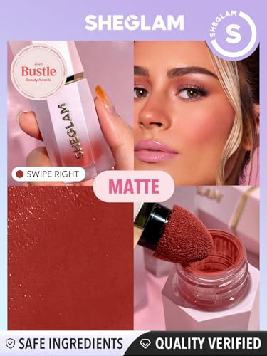 Image of SHEGLAM Color Bloom Liquid Blush Makeup for Cheeks Matte Finish - Swipe Right