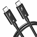 Thunderbolt 4 Cable, 3.3ft USB C to USB C Cable 240W Fast Charging, Blazing 40Gbps Data, Dual 8K/4K Video Output, for iPhone 16 MacBook Pro Air iPad Laptop and More-（Thunderbolt 4 Certified）