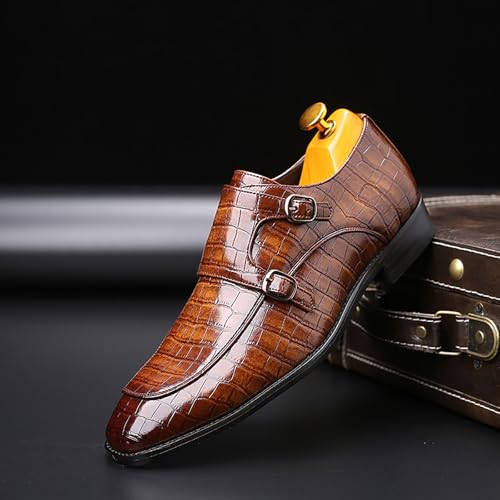 Men's Monk Strap Slip-On Loafers Premium PU Leather Oxford Dress Shoes Comfortable Business Casual Footwear Formal & Office Wear3