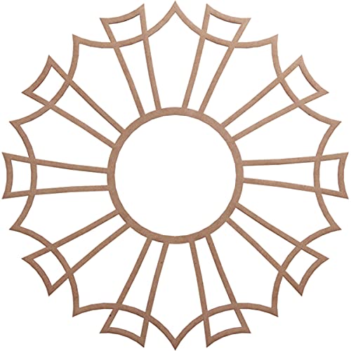 Image of Ekena Millwork 26 inchOD x 9 1 /8 inchID x 3 /8 inchT Augustus Wood Fretwork Pierced Ceiling Medallion, Wood (Paint Grade)