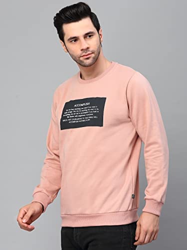 Image of Rigo Fleece Printed Round Neck Sweatshirt for Men | Full Sleeves Sweatshirt for Men | Casual Wear & Stylish Sweatshirts for Men