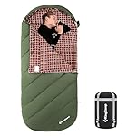 KingCamp Sleeping Bag for Adults, Extra Wide Flannel Sleeping Bag for Camping Backpacking, Warm & Cold Weather, Big and Tall, Lightweight, XL Size