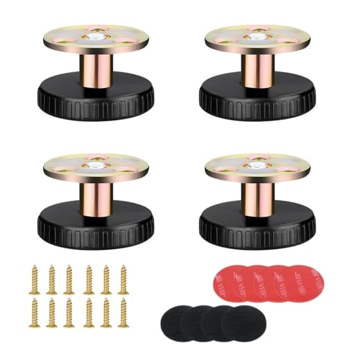 Lyivisk Verstellbare Möbelfüße 4 Stück Höhenverstellbare Füße 27 bis 40 mm für Möbel wie Bett Schrank oder Tisch Stabil mit Anti Rutsch Pads Ideal als Stellfüße
