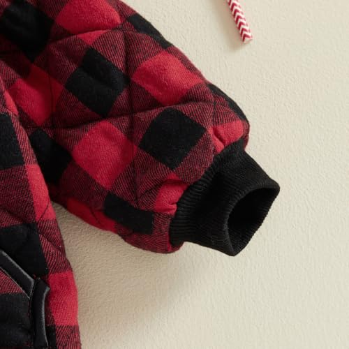 Image of Ayalinggo Toddler Baby Girls Boys Winter Warm Vest Clothes Buffalo Plaid Christmas Jacket Kids Puffer Quilted Gilet Coat