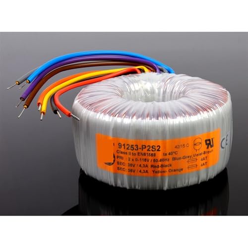 Transformateur toroïdal double 300W 35V quatre fils entrée 2x115V ampli audio