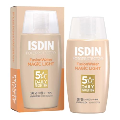 Isdin Fusion Water Color Spf 50 (Light) 50Ml, Tinted Daily Facial...