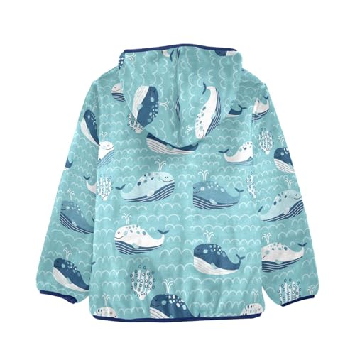Naive Whale Girls Fleece Jacket Girls Fall Jacket Girls Zip Up Hoodie Girls Sherpa Jacket 2-10T2