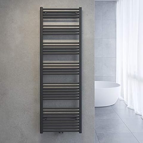 SONNI Handtuchtrockner Heizkörper Bad Mittelanschluss Handtuchwärmer Badheizkörper Anthrazit Gerade 60 * 180cm Cover