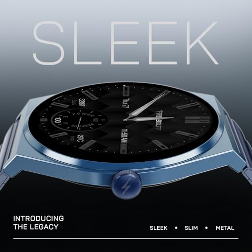 Image of Fire-Boltt Phoenix Nova Smartwatch 1.43 inch Slim Super AMOLED Display 466x466 Pixel Always-On Display Bluetooth Calling, Health Tracker for Men & Women Midnight Sapphire