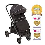 GRACO Transform 2 in 1 Kinderwagenset Kombikinderwagen mit Babywanne und Buggy in einem klein zusammenklappbar mit Regenschutz und Fußsack 0-22 kg, Black, 6EC999BLCEU, 1 Stück (1er Pack)