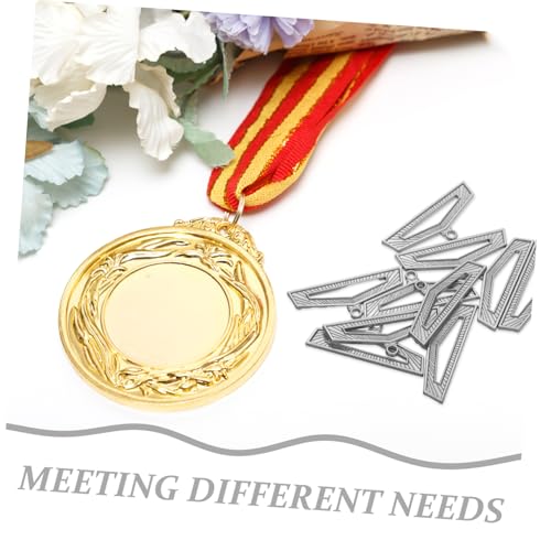 10Pcs Medal Display Buckle and Ribbon Rack Metal Flat Rings for Trophy and Medal Hanger Secure Attachment for Sports Events and Awards Showcases3