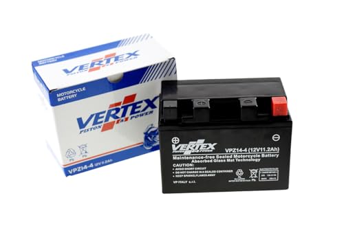 Vertex VP14-4 Sealed AGM Motorcycle/Powersport Battery 12V 12Ah CCA (-18) 200 Compatiable with: CTX14-BS Perfect battery for Motorcycle ATVs Personal Watercraft and Snowmobiles