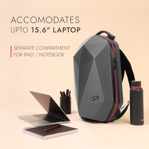 Image of SWISS MILITARY Hard Shell Backpack for Men Women, Alien Series ABS Hardshell, Travel Laptop Bag Fits Up to 15.6 Inch, Stylish Office College School Backpack, Durable & Lightweight