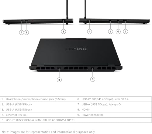 Image of Lenovo Legion 5 QHD Gaming Laptop, 15.1 inch WQXGA (2560x1600), AMD Ryzen 7-260(>Intel i9-13905H), NVIDIA GeForce RTX 5060 8GB GDDR7, Wi-Fi 7, 24-Zone RGB Backlit KB, Win11 PRO, W /128GB PSD(64GB|2TB SSD)