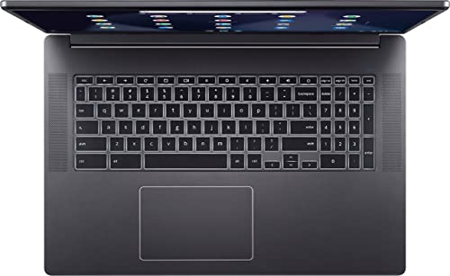 Image of acer 2023 Chromebook 17.3''FHD IPS Touchscreen Light Laptop,4-Core Intel Pentium N6000(Upto 3.3GHz),8GB RAM,64GB eMMC,UHD,WiFi 6,10+ Hour Battery,Chrome OS,w /MarxsolCables,Titanium Gray