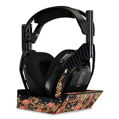 Image of MightySkins Carbon Fiber Skin Compatible With Astro A50 Wireless Headphones + Base Station (Gen 4) - Stitch Dragons | Protective, Durable Textured Carbon Fiber Finish | Easy To Apply | Made in the USA