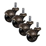 Facile à installer : la tige de montage M11x20 mm peut être facilement connectée au bas des meubles et des équipements. Aucun outil n'est nécessaire for l'assemblage. Insérez simplement la tige de vis dans la base, puis insérez la nouvelle roulette.