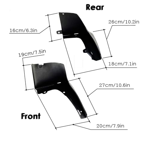 Garde-boue haut de gamme Tesla Model S 2012-2019 bavettes sur mesure - 5