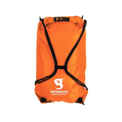 Image of geckobrands Embark 10L Drawstring Backpack - Waterproof, Lightweight Dry Bag for Beach, Hiking, and Light Water Activities