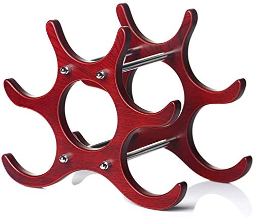 Soporte para 6 Botellas de Vino en MDF color Rojo miniatura 1