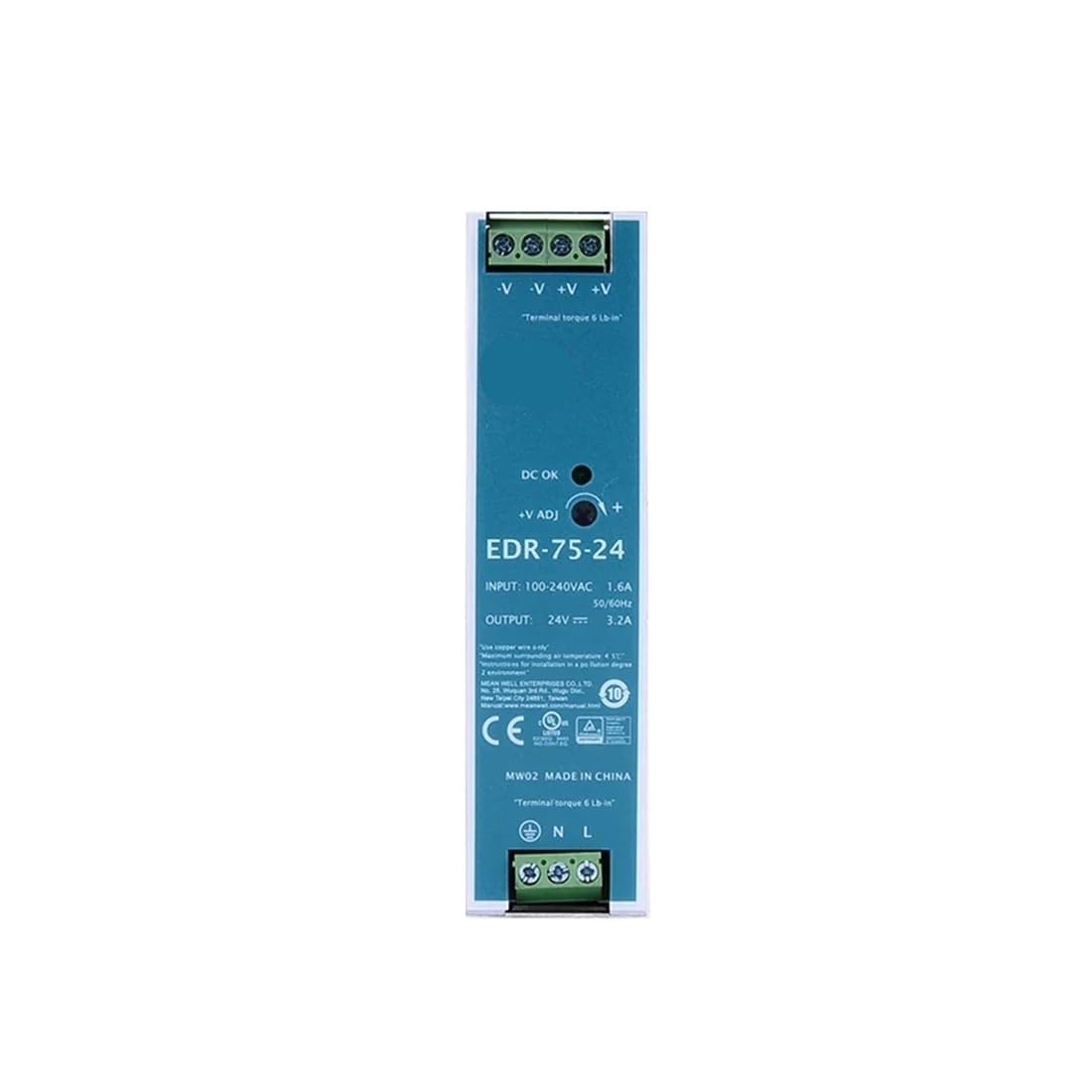 IINKUEYK NDR-75-24 76.8W 24V 3.2A NDR-75 series 75W Single Output Industrial DIN RAIL Switching Power Supply