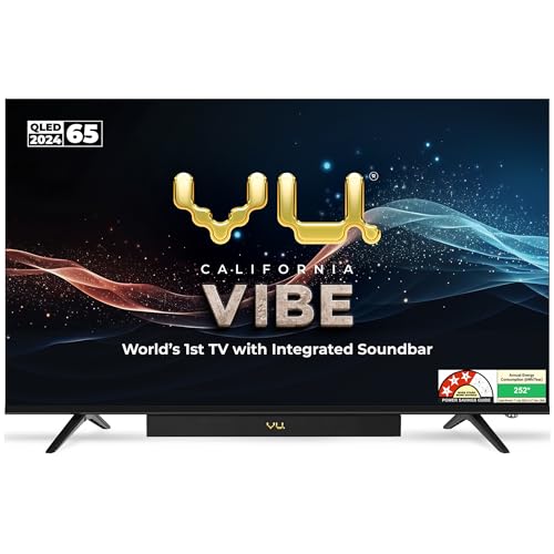 Image of Vu 164cm (65 inches) Vibe Series QLED 4K Google TV 65VIBE24 (Black)