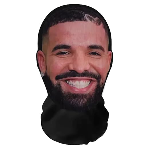 Aristo Solutions Masque intégral avec impression 3D réaliste, respirant, léger et confortable, excellent pour le cosplay, les fêtes, Halloween, le carnaval et les événements (Drake)