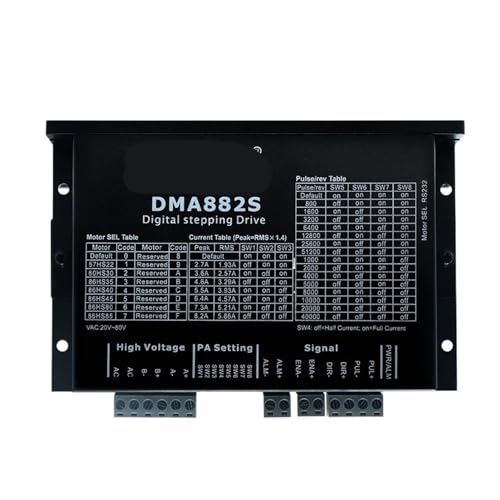 DMA882S 110V DC 80V AC 8.2A 200Khz Digital Stepper Motor Drive with RS232 for CNC Engraver Stepping Driver 1Pcs