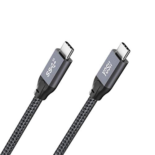 YOSH USB C to USB C Cable USB 3.1 Gen 2 (3.3ft) Power Delivery Fast Charging, Display Port 1.2 4K@60Hz Video Output Compatible with Samsung S10 S9 S8, MacBook Pro 2018, etc (Thunderbolt 3 Supported)
