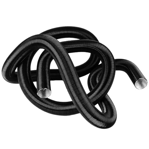 Flexibler Heizungs-Luftauslassk, 25 mm, schwarzes Aluminiumfolienrohr für Diesel-Standheizung für Webasto (500 cm)