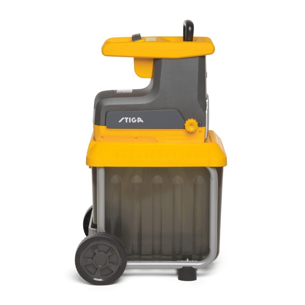 STIGA Bio Silent 2500 Biotrituratore Elettrico, 2500 W, 60 L – Rullo 8 Denti, Motore Brushless – Per Giardinaggio, Rami fino a 40 mm