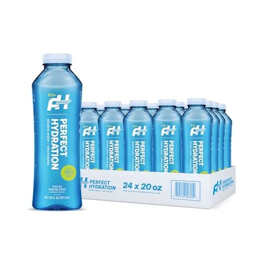 Perfect Hydration 9.5+ pH Alkaline Drinking Water 100% Recycled Bottles Electrolyte Minerals for Taste 24 pack - 20 oz