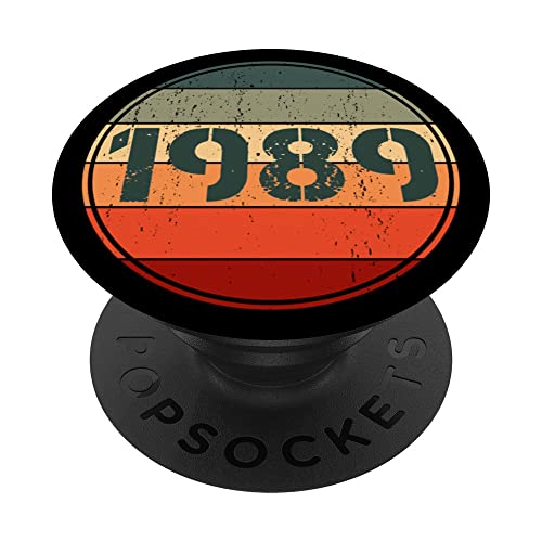 Vintage 1989 cumpleaños Pop Socket divertido 1989 cumpleaños 1989 PopSockets PopGrip Intercambiable