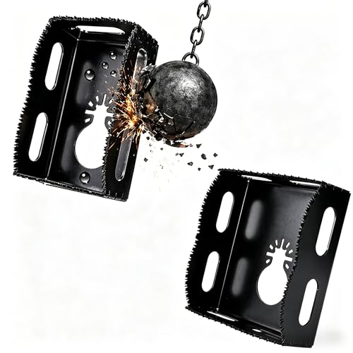 hylissus Square Slot Cutter Drywall Oscillating Tool Stainless Steel Drywall Outlet Cutout One Step in Place Electrical Box Cutter for Drywall Plastic Metal Wood