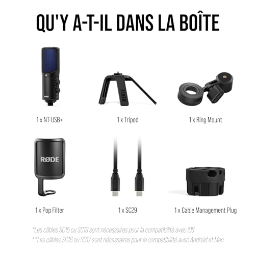 Microphone USB RØDE NT-USB+ capsule à condensateur haute résolution et pack iOS - 6