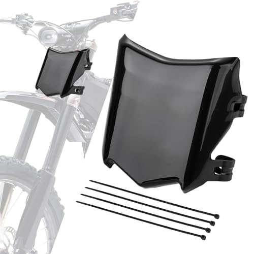 BAOUFF Front Number Plate for Electric Dirt Bike Universal Plate Replacement for Tutti Soleil 01/Surron Light Ultra Bee/Talaria Sting MX3 R MX4 MX5 Pro/E Ride Pro/79BIKE Falcon-Black