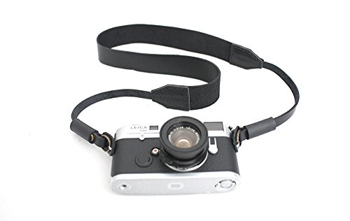 Handgefertigt aus echtem Leder Kameragurt Riemen für Film Evil DSLR Kamera schwarz 01–114