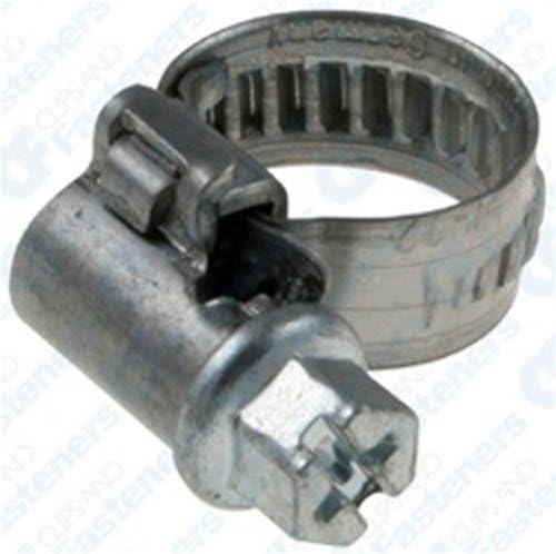 Clipsandfasteners 10 European Style Hose Clamps 5/16"-1/2" 8mm-12mm Range Silver