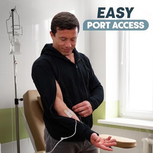 Jayour Dialysis Sweatshirts with Arm Zipper Design Port Access | Soft & Durable Fabric to Keep You Warm for Dialysis2