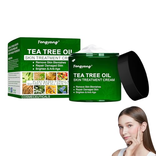 Fengyang® Crema Curativa Pura De Árbol De Té, Ingredientes Curativos Naturales Profesionales, Repara Y Mejora La Piel, para Todo Tipo De Pieles
