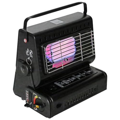 Black Portable Gas Heater 1.3kW