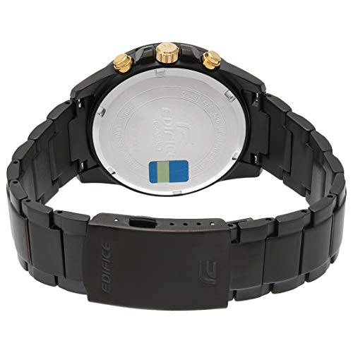 Casio EDifice EFR-526BK-1A9VUDF Black Analog Dial Black Stainless Steel Band Men's Watch Chronograph 100M Water Resistant EX208 - Image 4