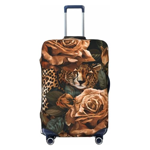 Flowers Print Travel Luggage Cover Elastic Baggage Protector For Men Women Fits 22-24 Inch Luggage Suitcase Covers