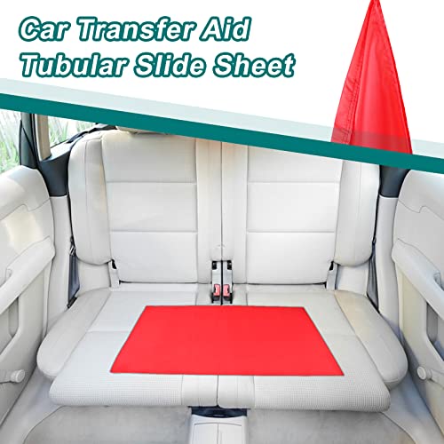 Yearstar Slide Draw Sheet 21"X24"For Patient Reusable Flat Transfer Assist Moving Turning, Repositioning Elderly Disabled For Cars, Vehicles, Wheelchairs And Bed Hospitals & Home Care Red #TOP1