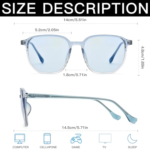 Image of 99.9% Blue Light Blocking Glasses For Men Women Anti-Fatigue Computer Gaming Sleep Glasses Reduce Eye Strain