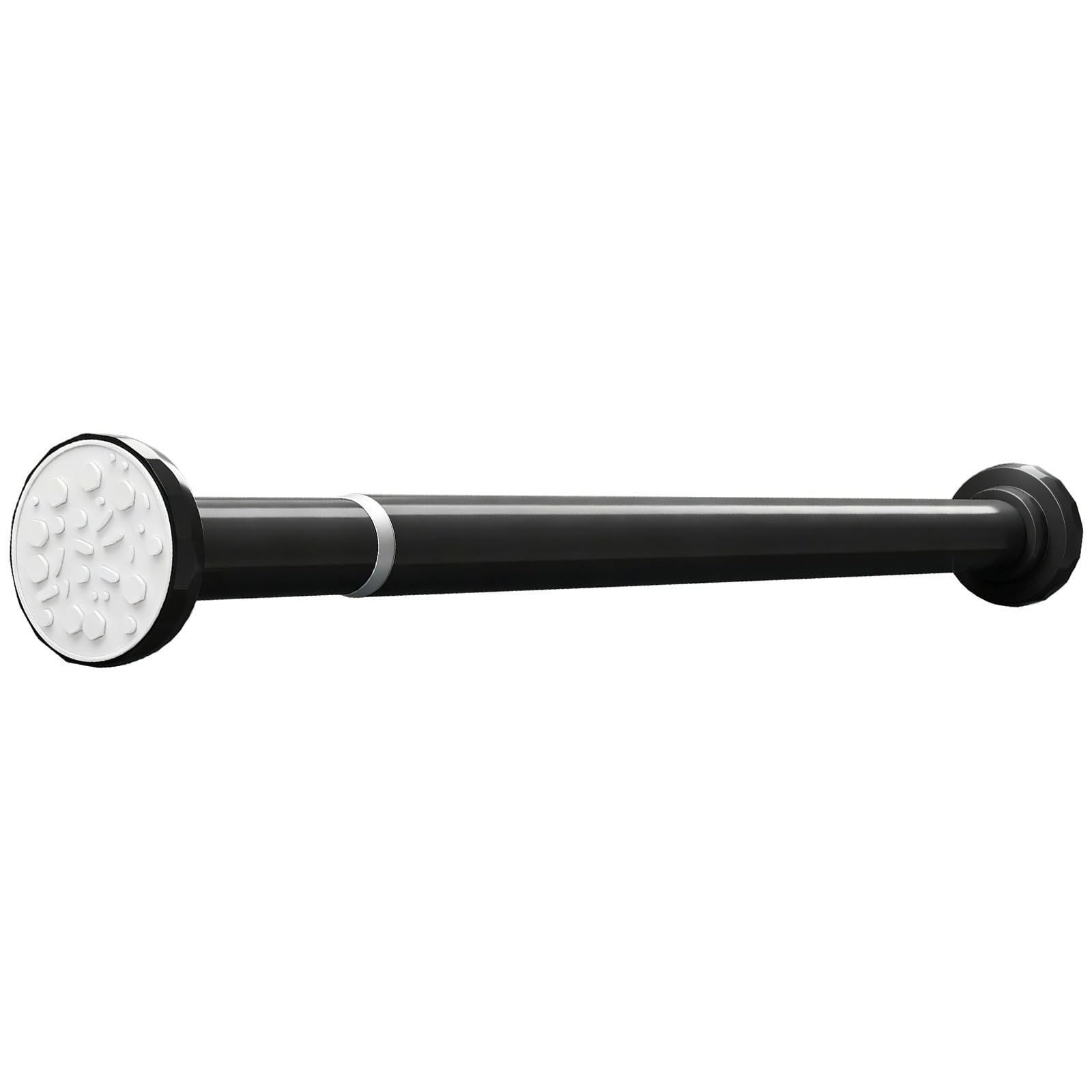 Aluminum Adjustable Shower Curtain Rod, Spring Tension Curtain Rod, 20"-110" Non Drilling for Window, Bathroom, Closet, Room Divider(Black,90-160cm/35-63in)